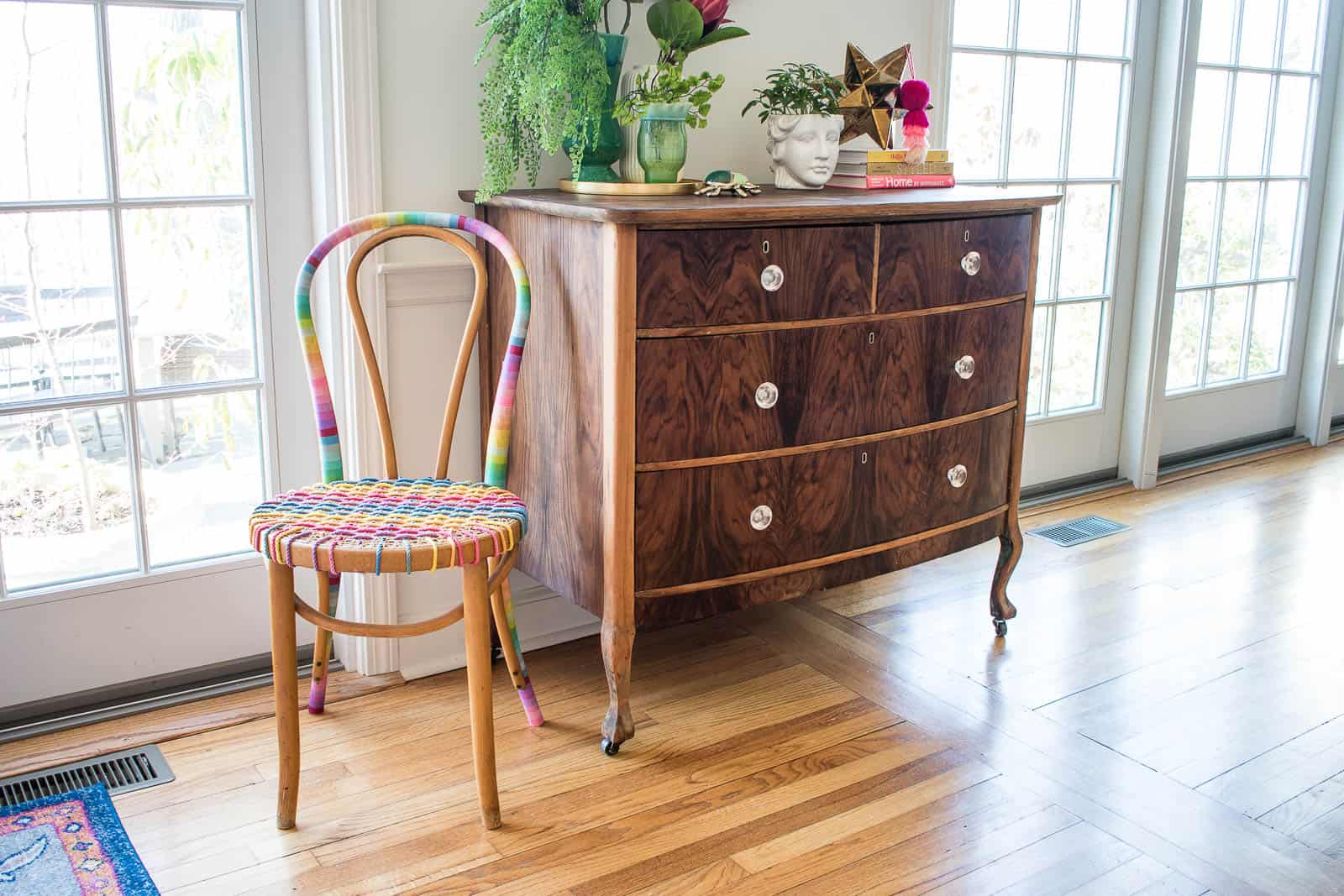 thrifted bentwood chair makeover