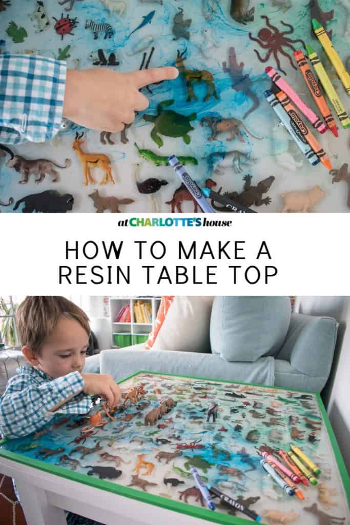 how to make a resin table top At Charlotte's House