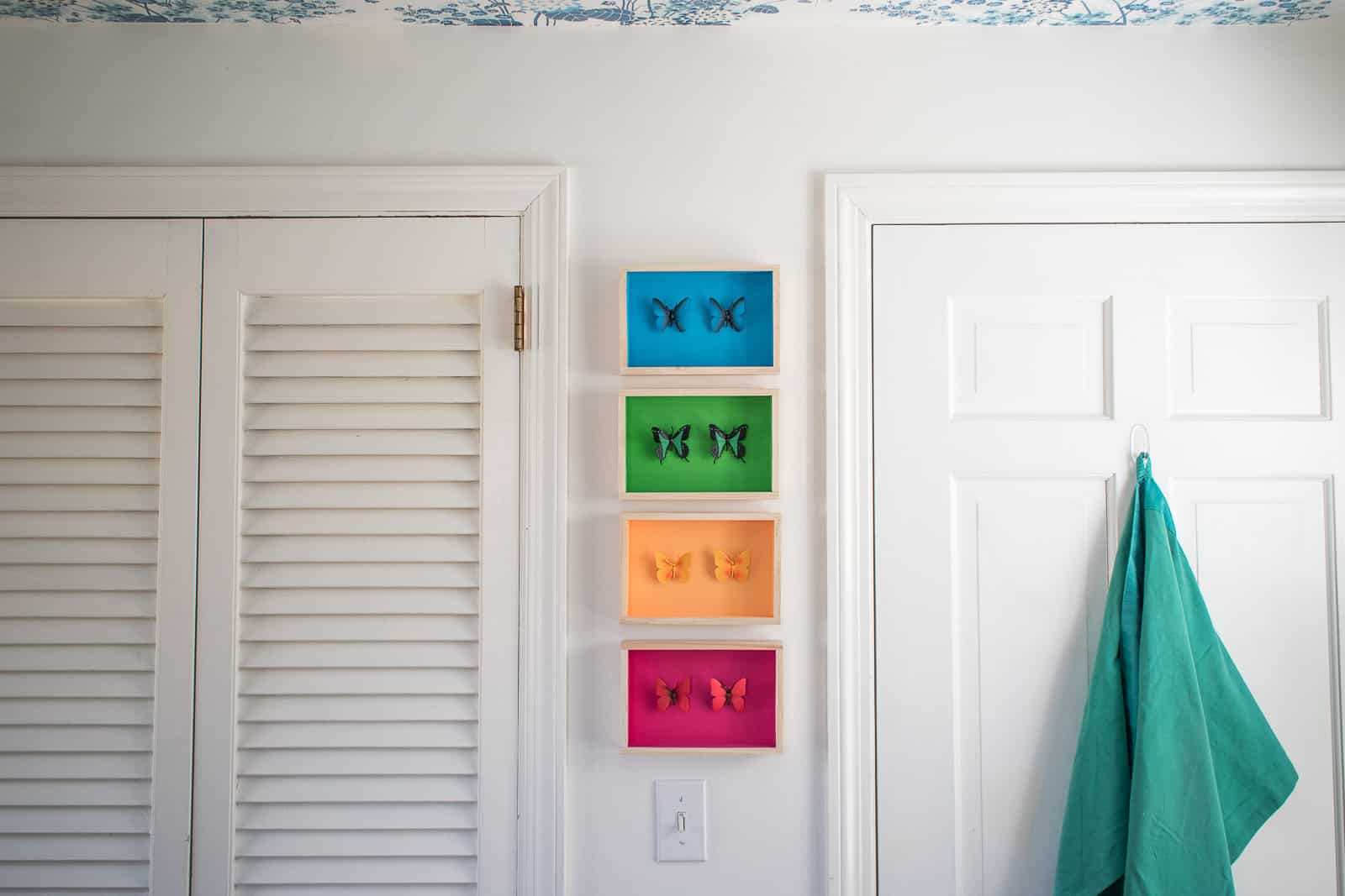 colorful shadow boxes