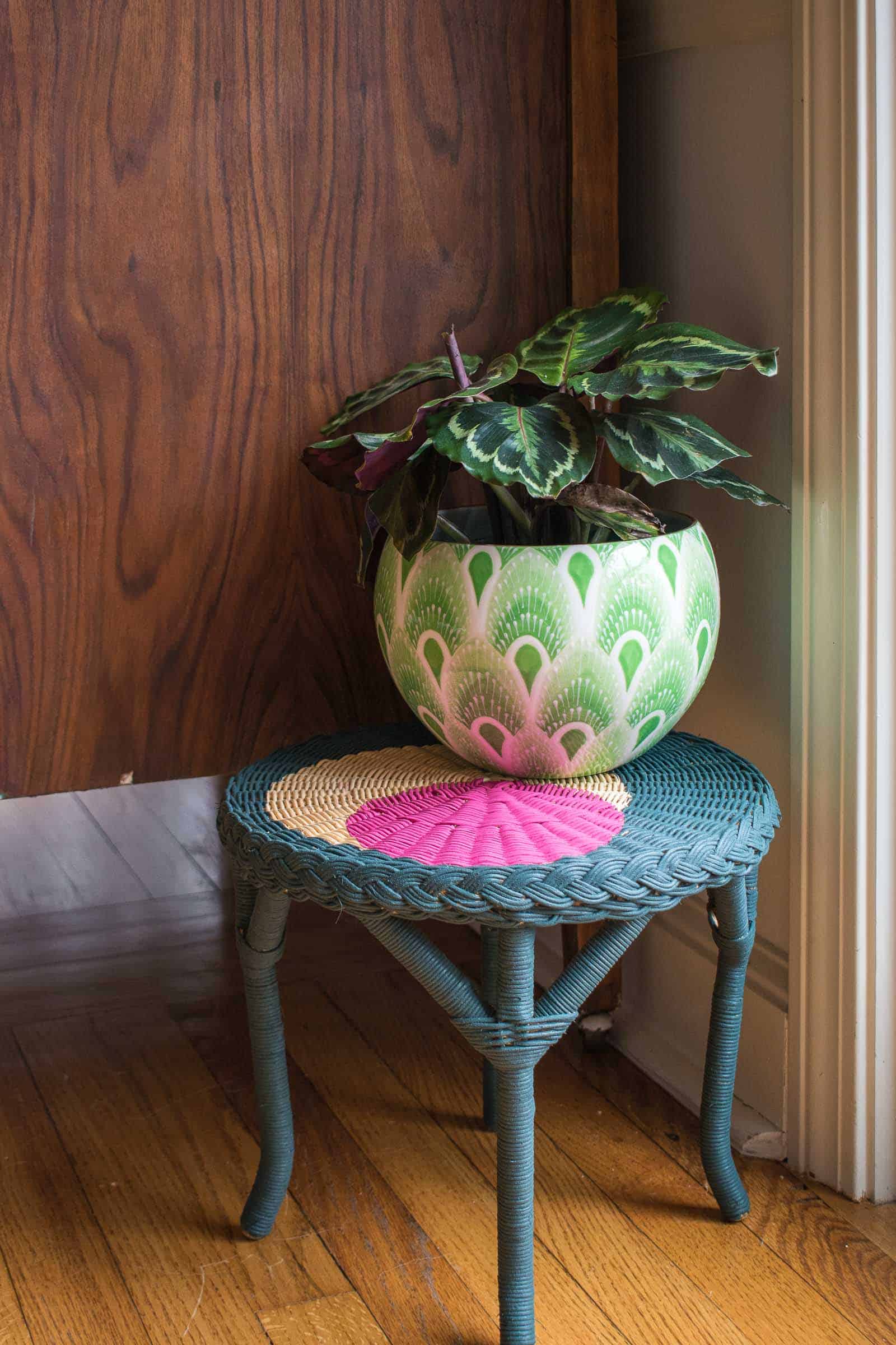 painted plant stand makeover