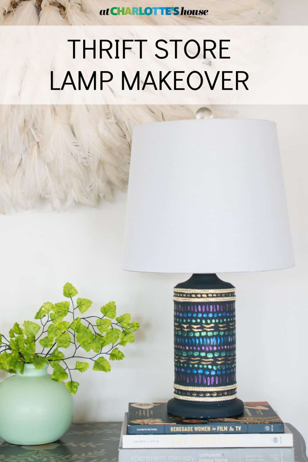 Metallic Painted Lamp Makeover - At Charlotte's House