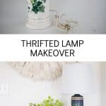 thrifted lamp makeover