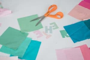 cut out the fabric letters