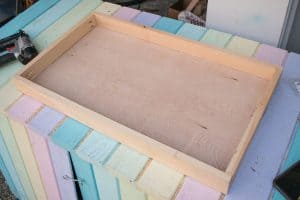frame for the lid with plywood base
