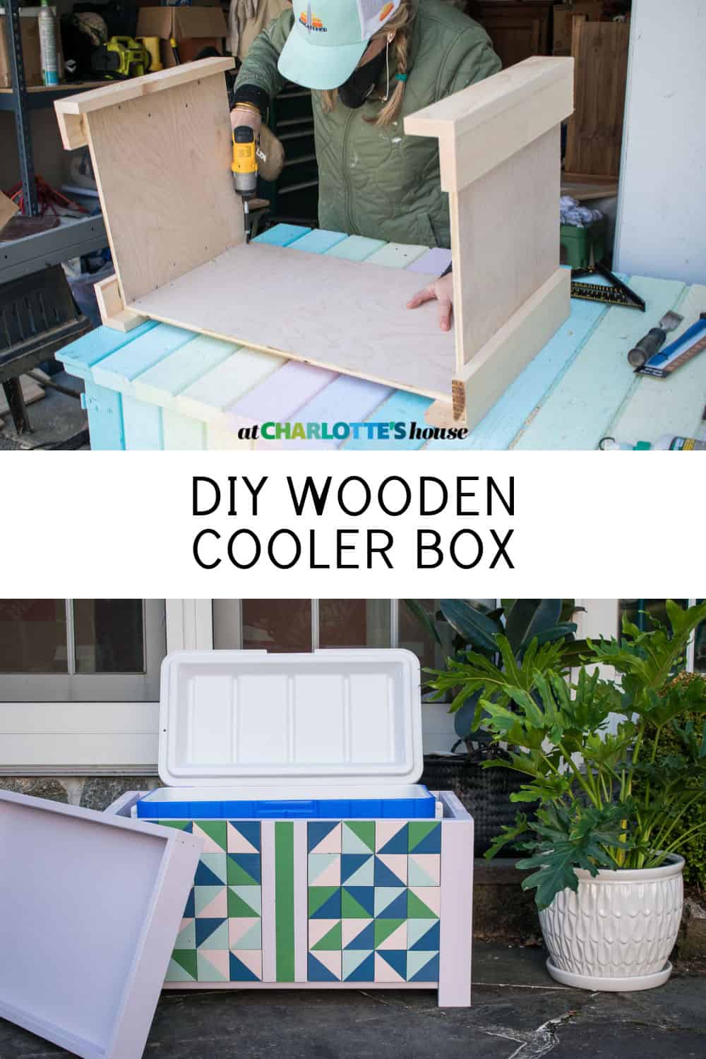 How to Build a Colorful Wooden Cooler Box - At Charlotte's House