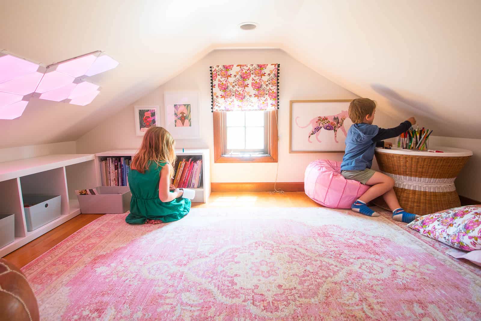 new rug in reading nook