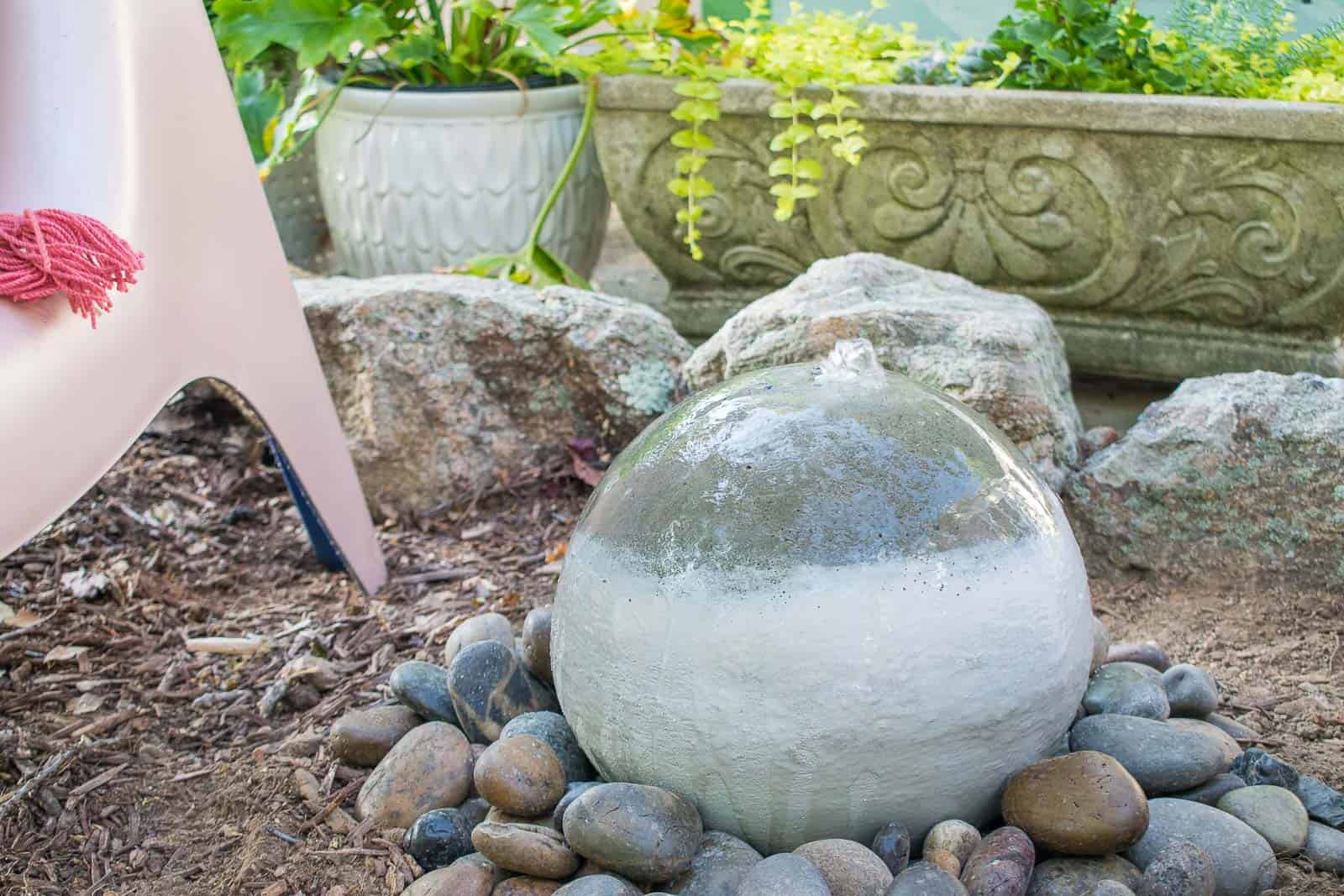 How to Make a Concrete Fountain Orb At Charlotte's House