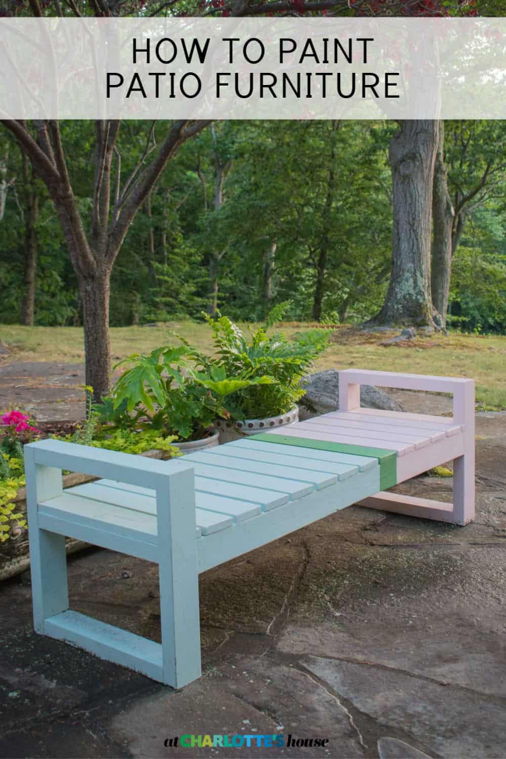 Colorful Painted Outdoor Furniture - At Charlotte's House