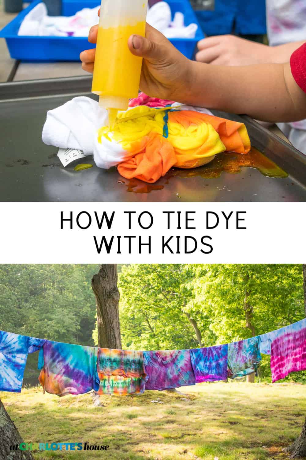 How to Tie Dye T-Shirts with the Kids - Celebrations at Home