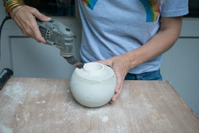 How to Make Easy Cement Orb Planters - At Charlotte's House