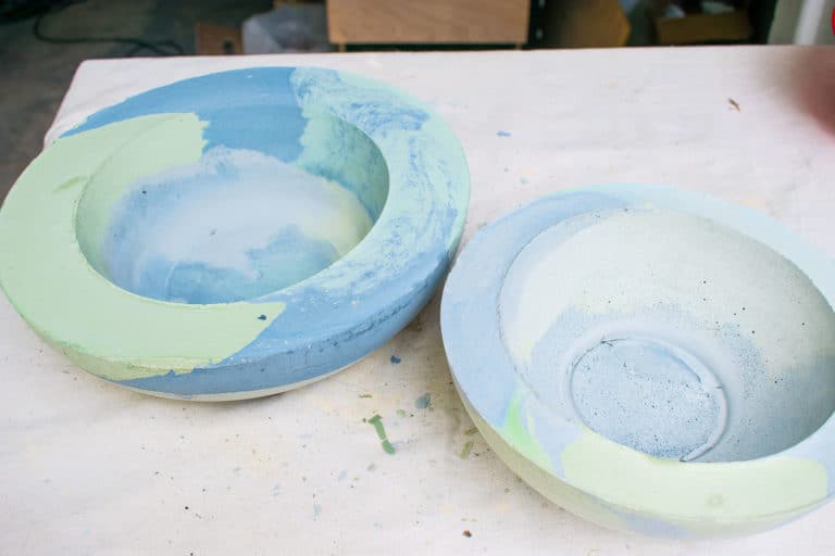 How to Make a Dyed Cement Planter - At Charlotte's House