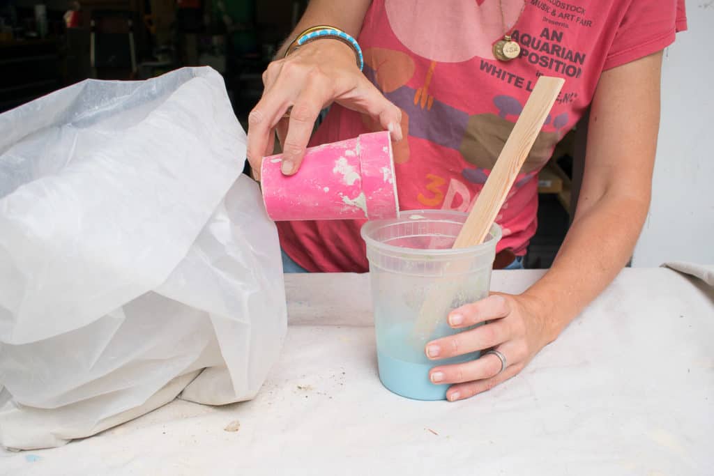 How to Make a Dyed Cement Planter - At Charlotte's House
