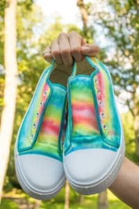 colorful sharpie painted shoes