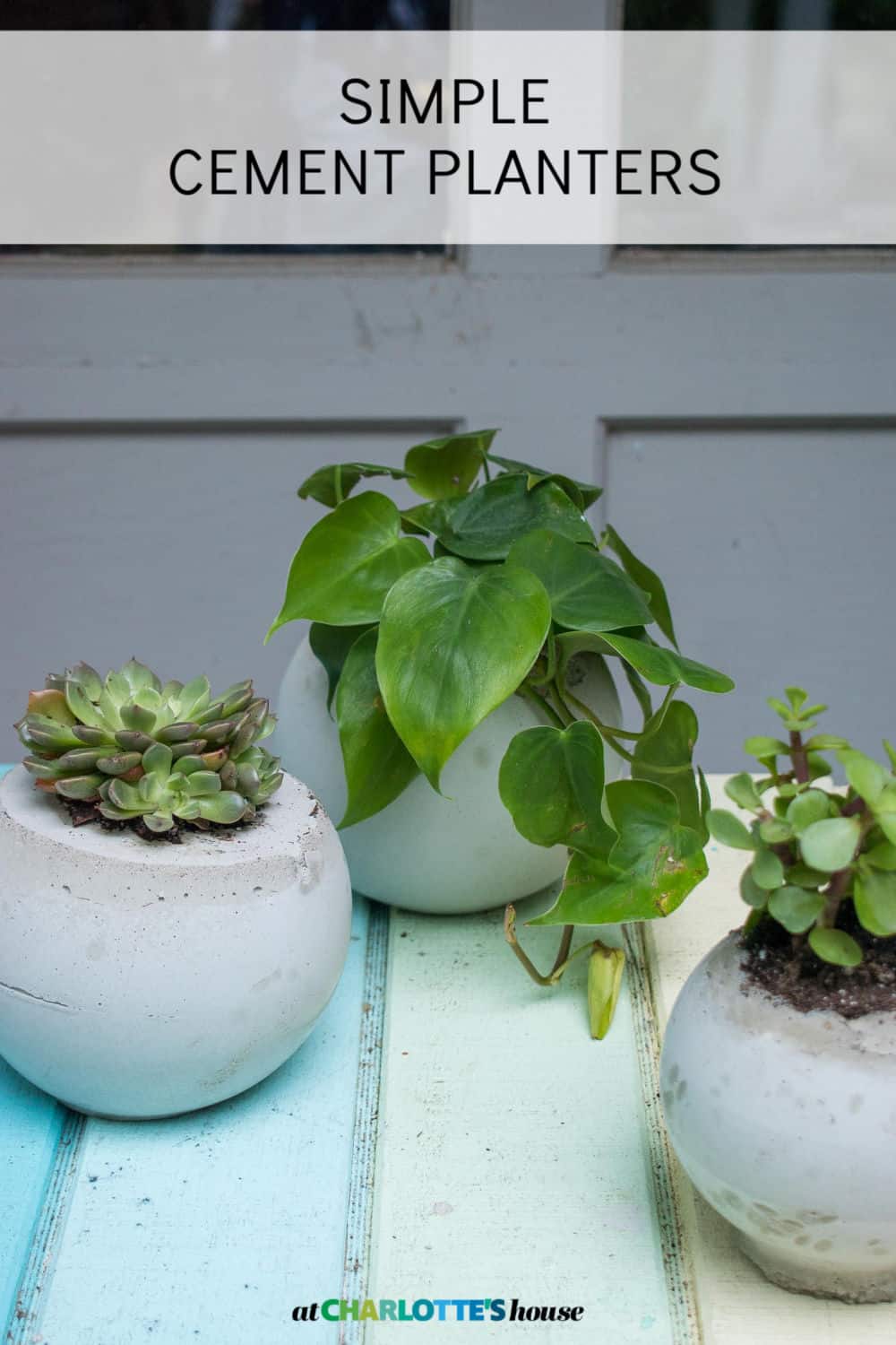 How to Make Easy Cement Orb Planters - At Charlotte's House