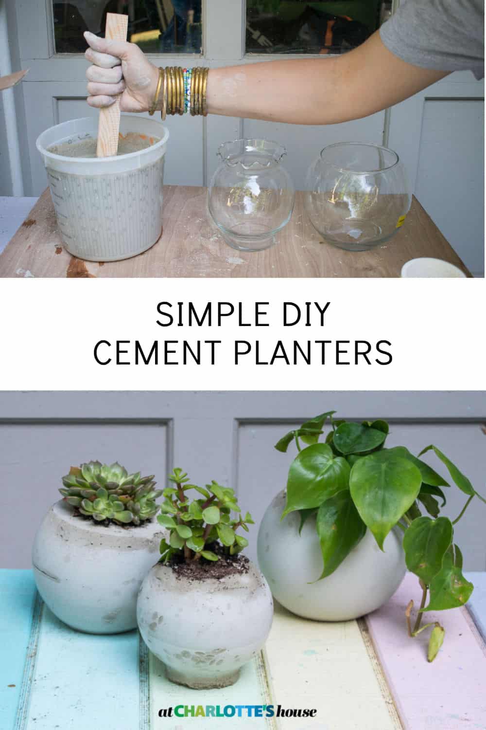 ✓HOW to make BIG / EASY and QUICK CEMENT POT / cement glass / DIY / Craft /  POT CEMENT 