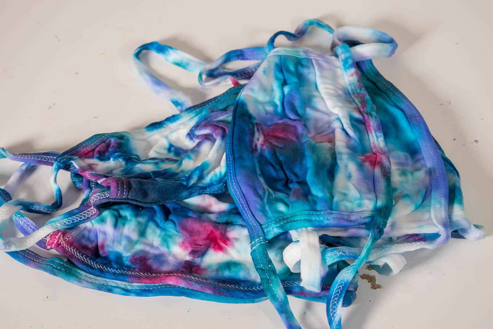 finished tie dyed masks