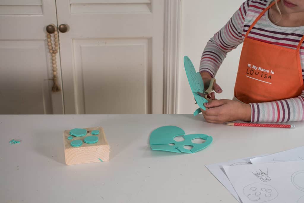 How to Make a Stamp to Print Your Own Fabric At Charlotte's House