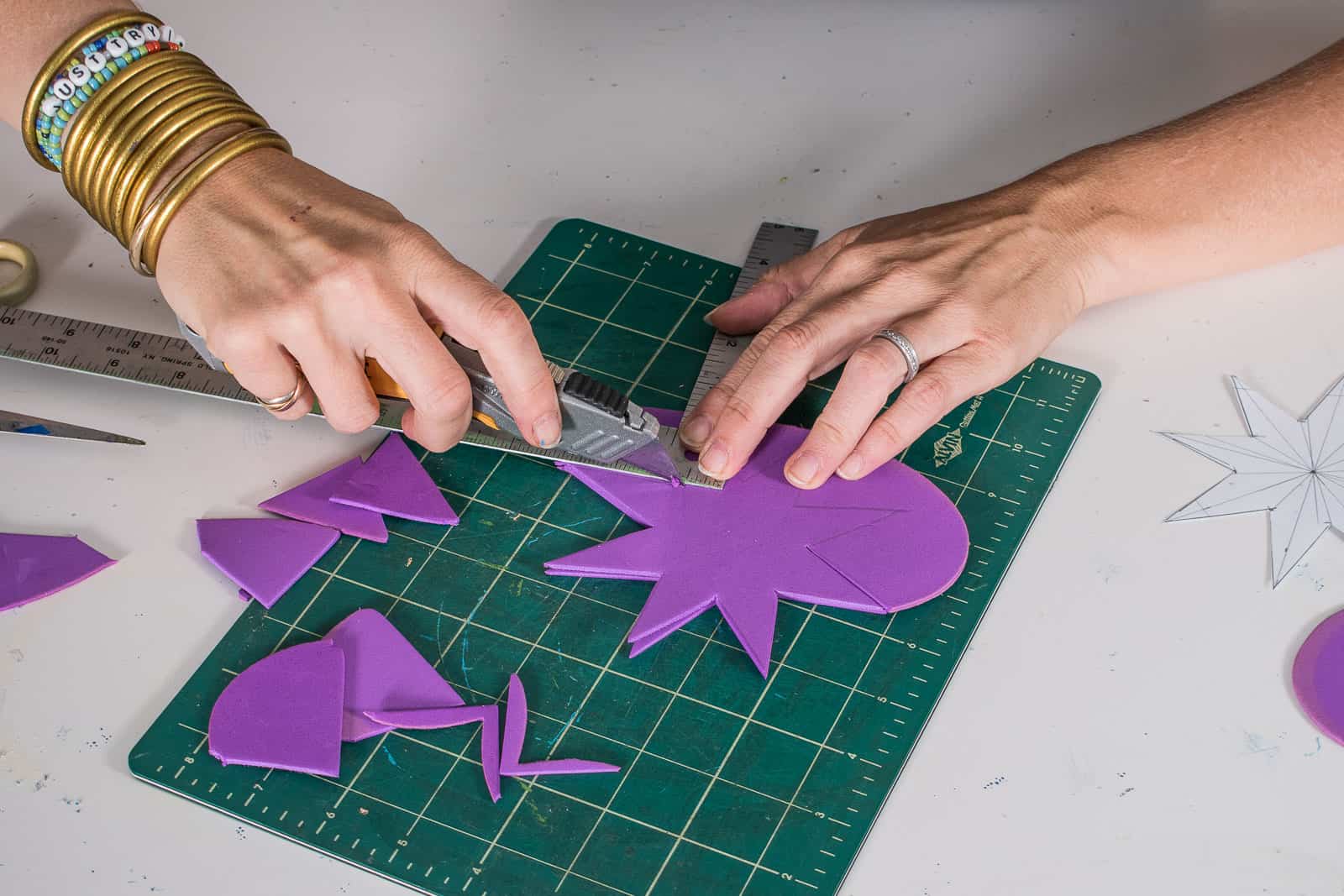 cutting foam for DIY stamp