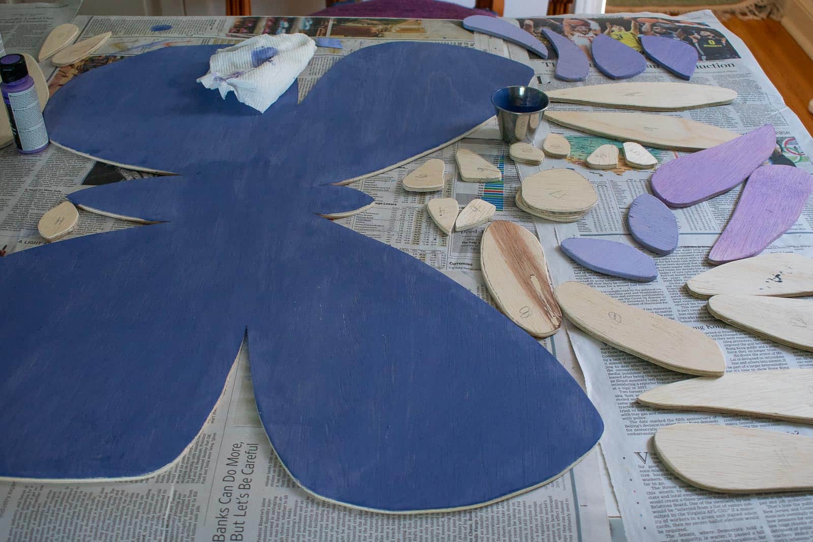 paint the butterfly pieces