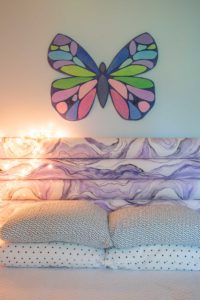 colorful wooden butterfly