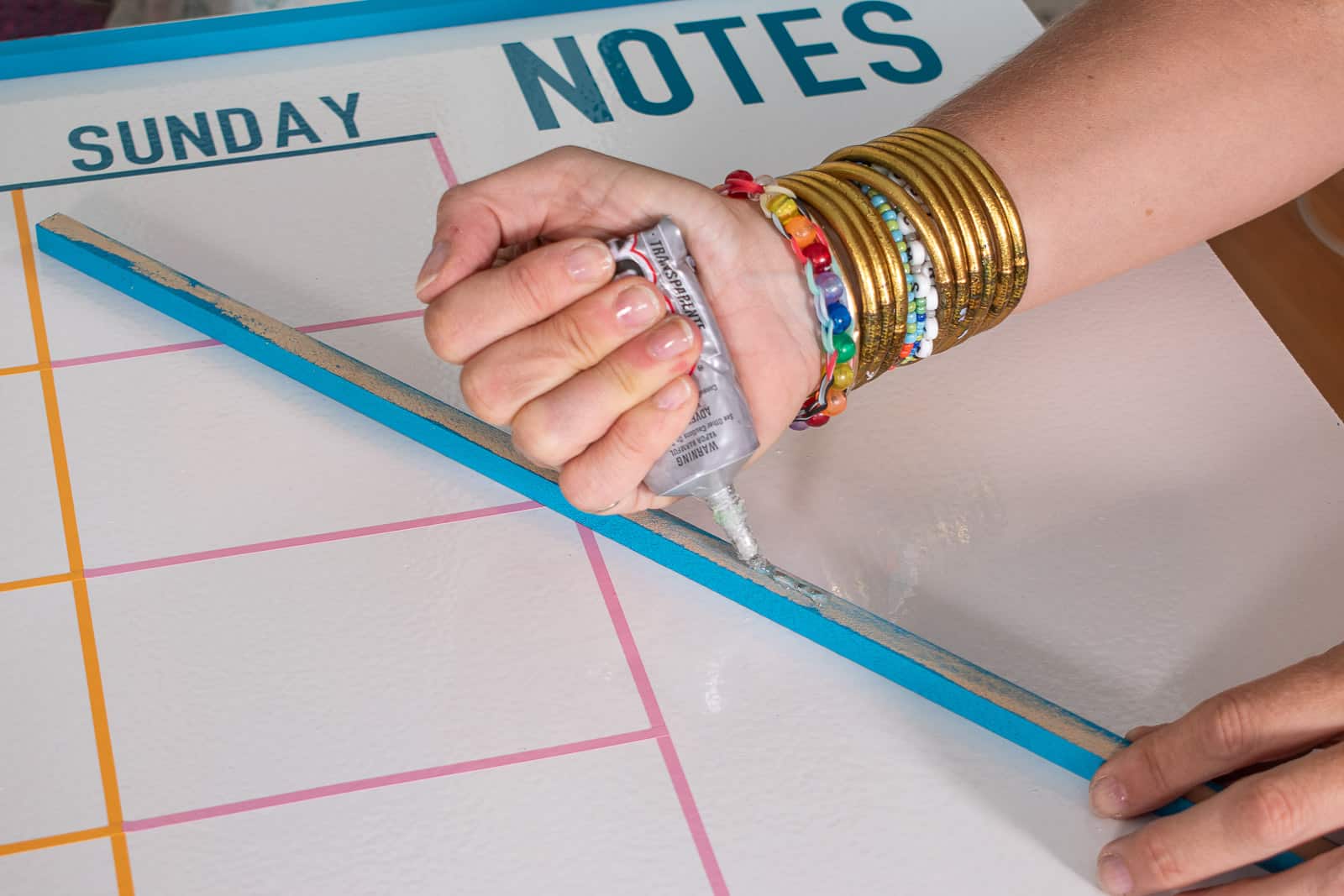 Create Your Own Dry-Erase Calendar with Washi Tape - The Homes I