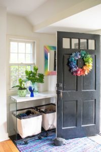 painted leaf wreath