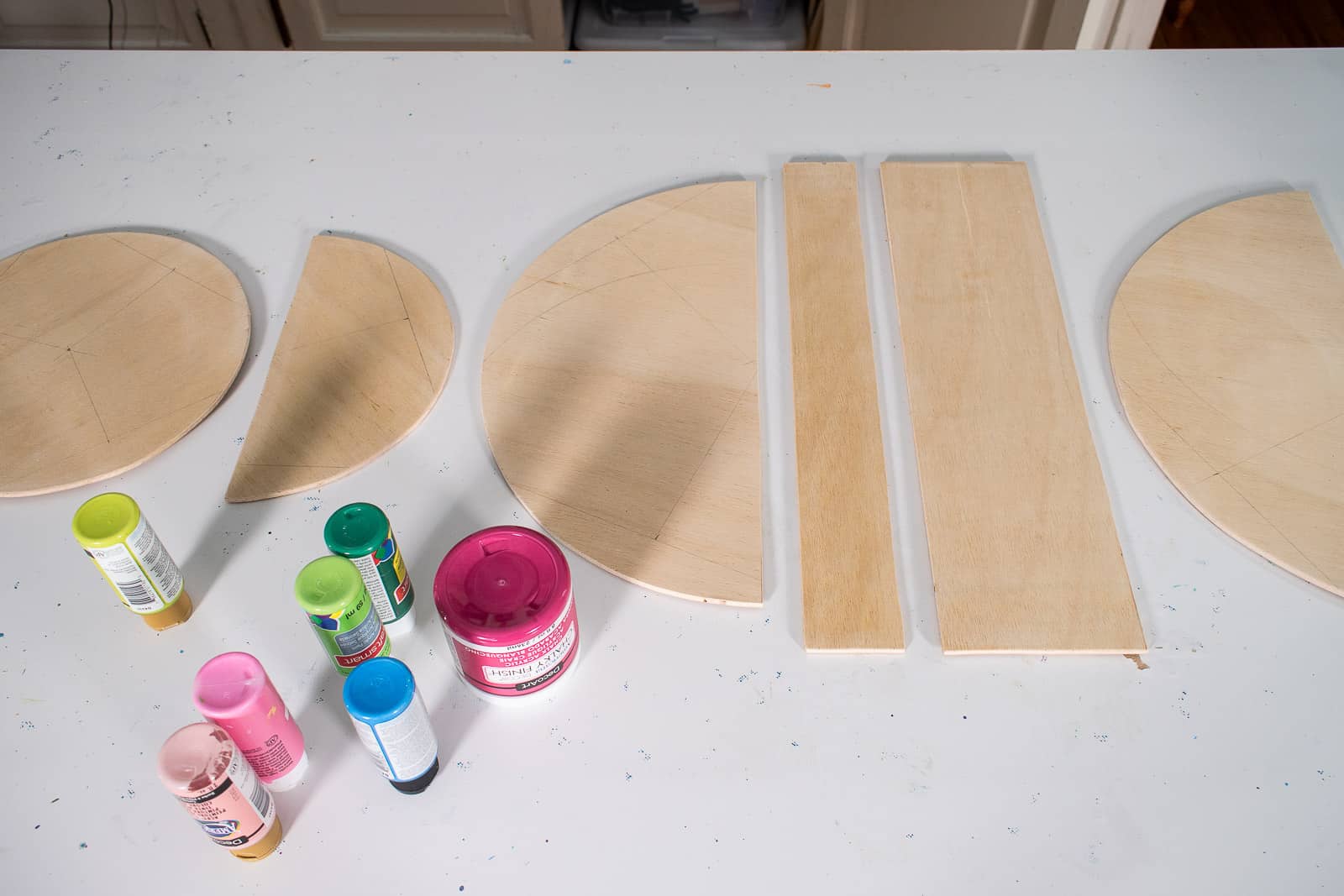 paint each wooden shape