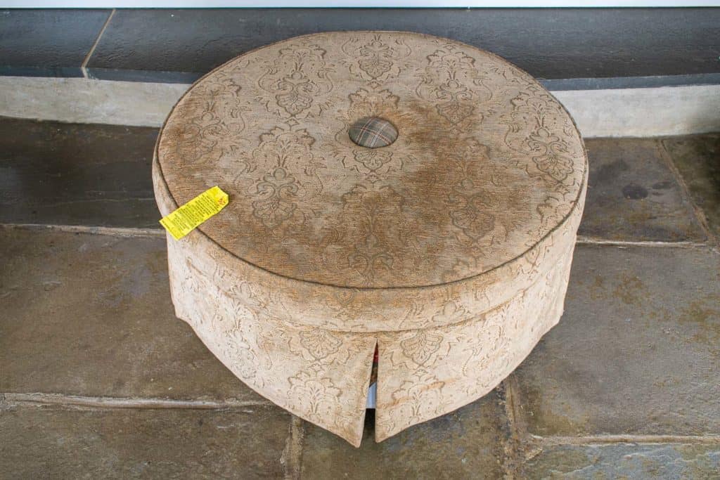 How to Reupholster an Ottoman At Charlotte's House