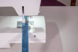 cutting strips and sewing piping