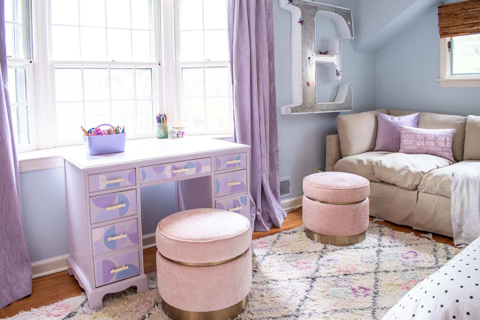 tween lavender bedroom makeover