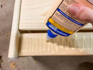 add wood to make base flush