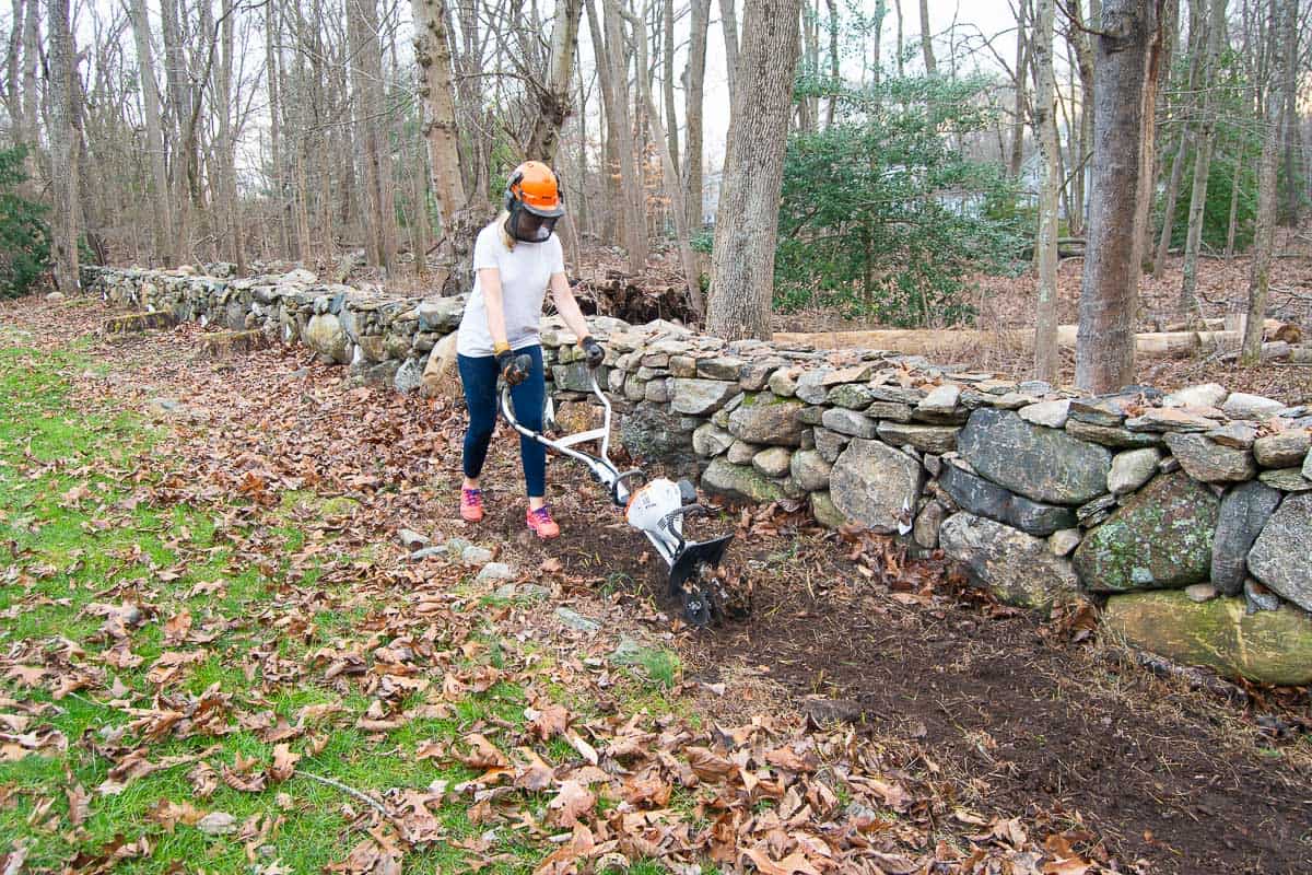 creating a garden bed with yard boss