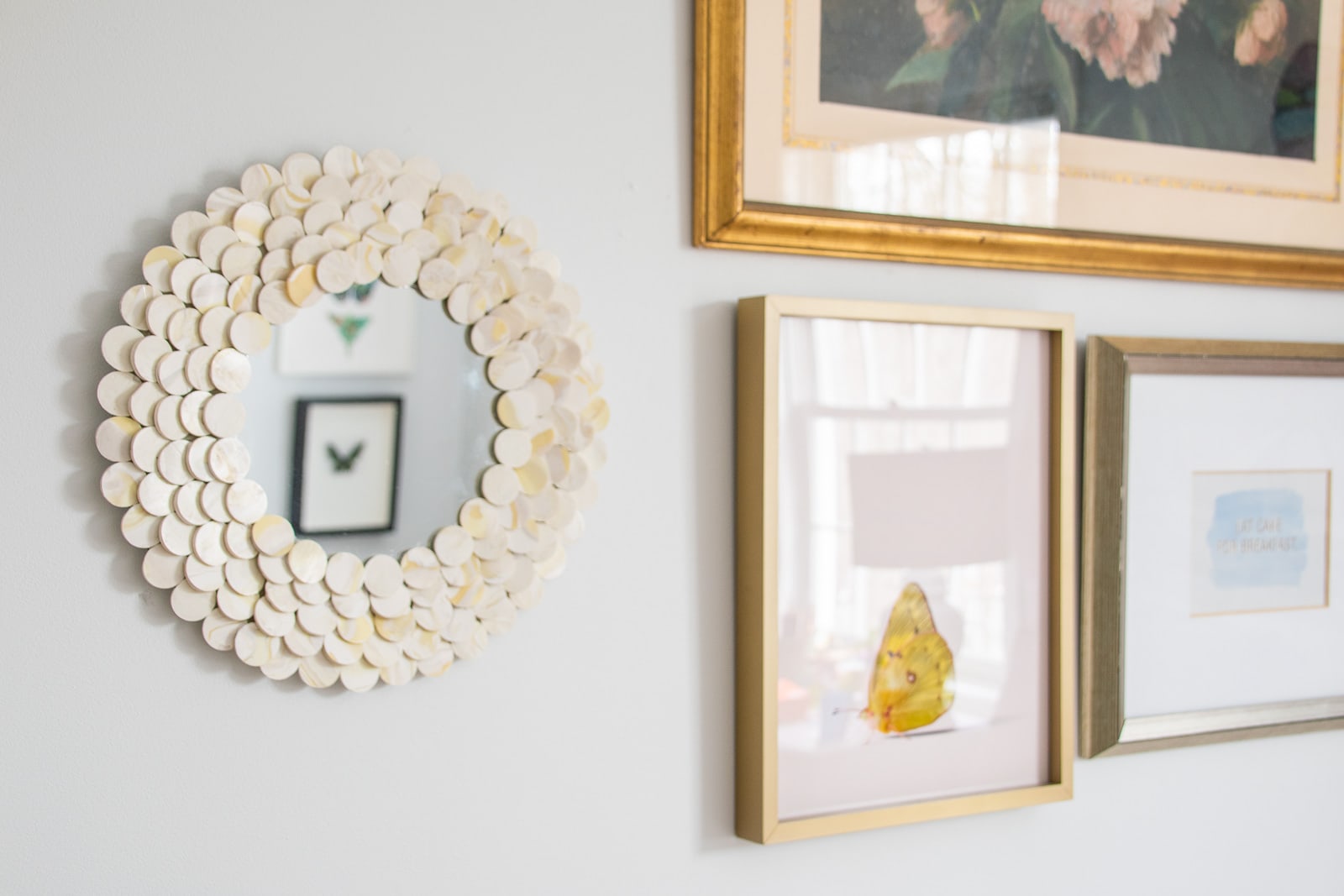 diy capiz shell mirror