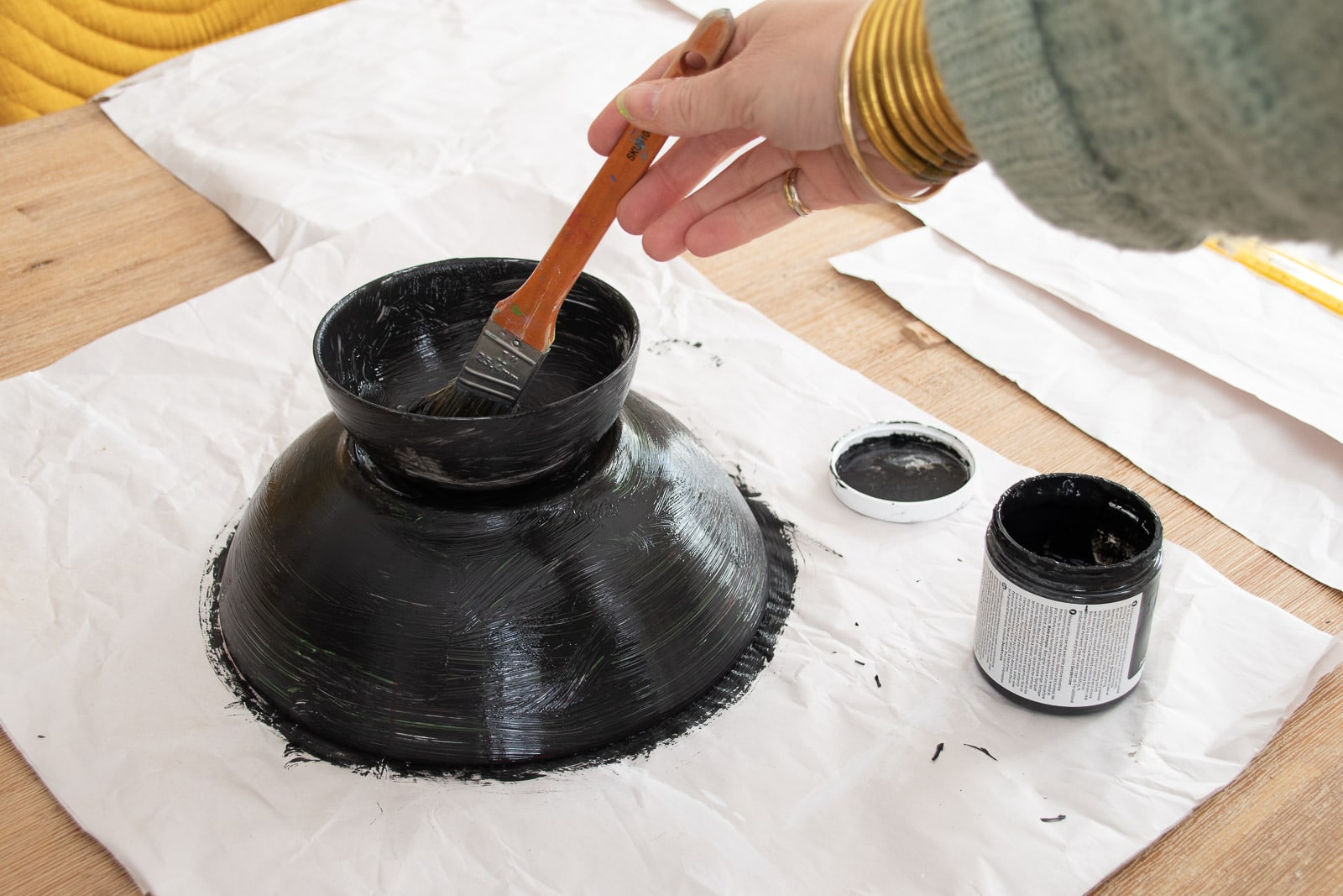 paint the planter with chalk paint