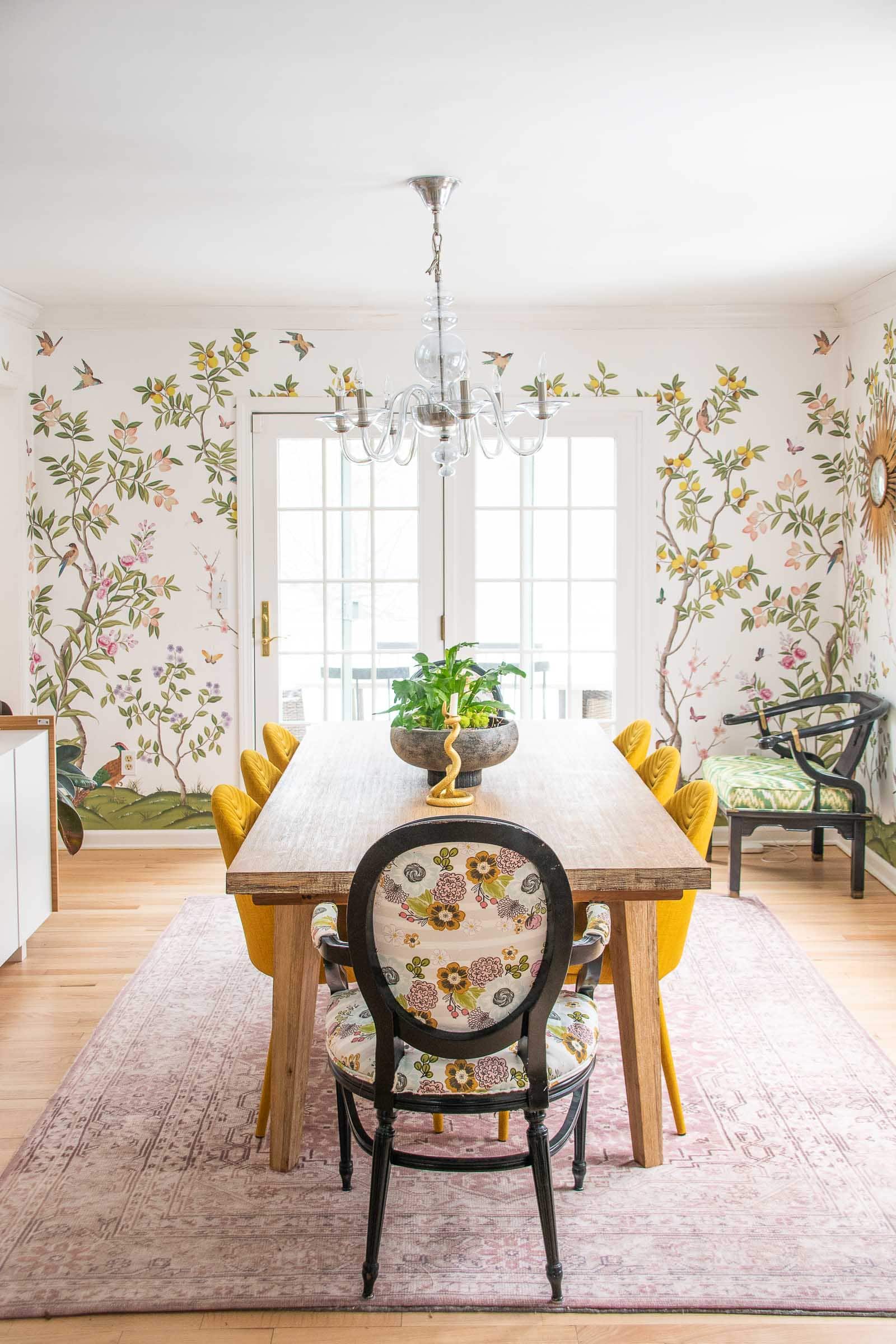 dining room before and after