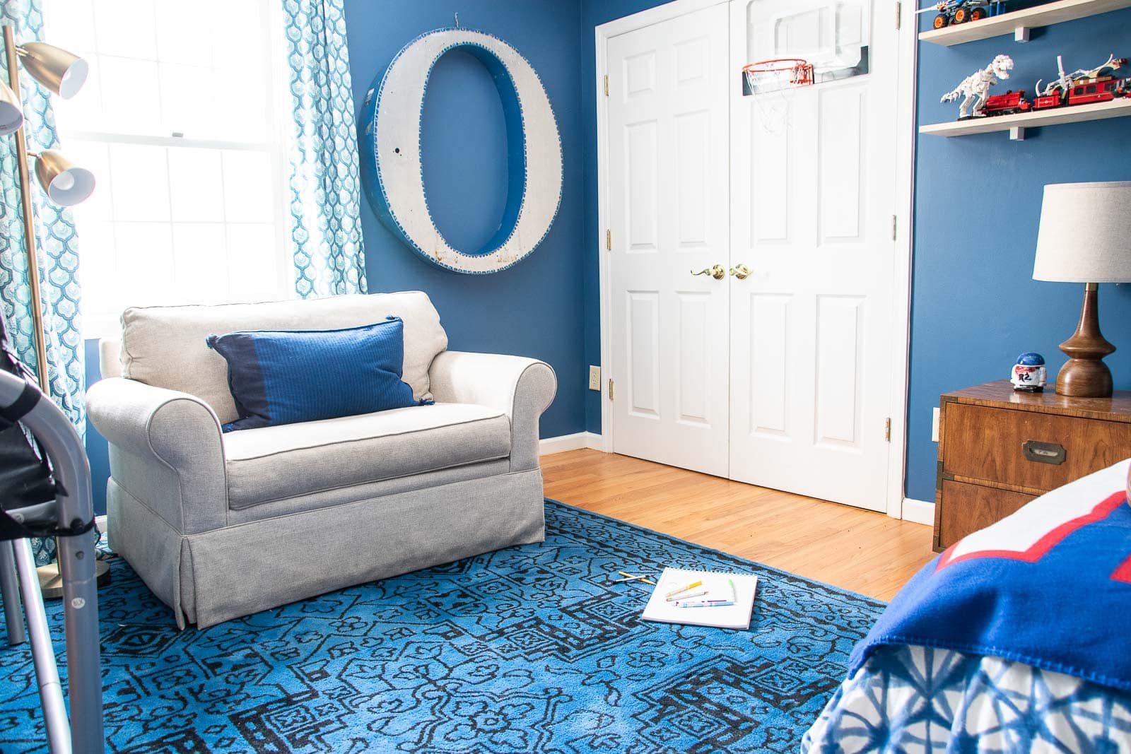 Painted Blue Bedroom
