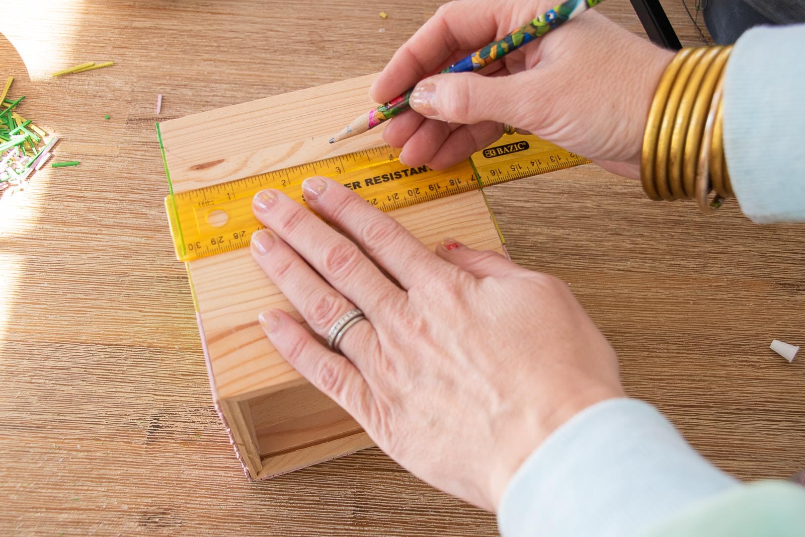 drawing guidelines on planter