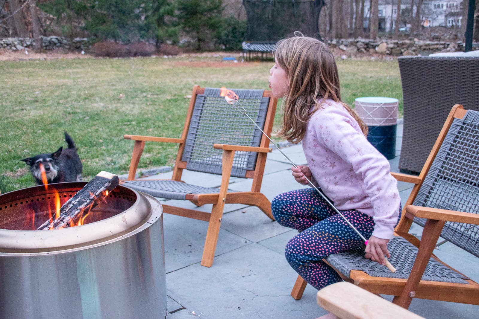 smores on back patio