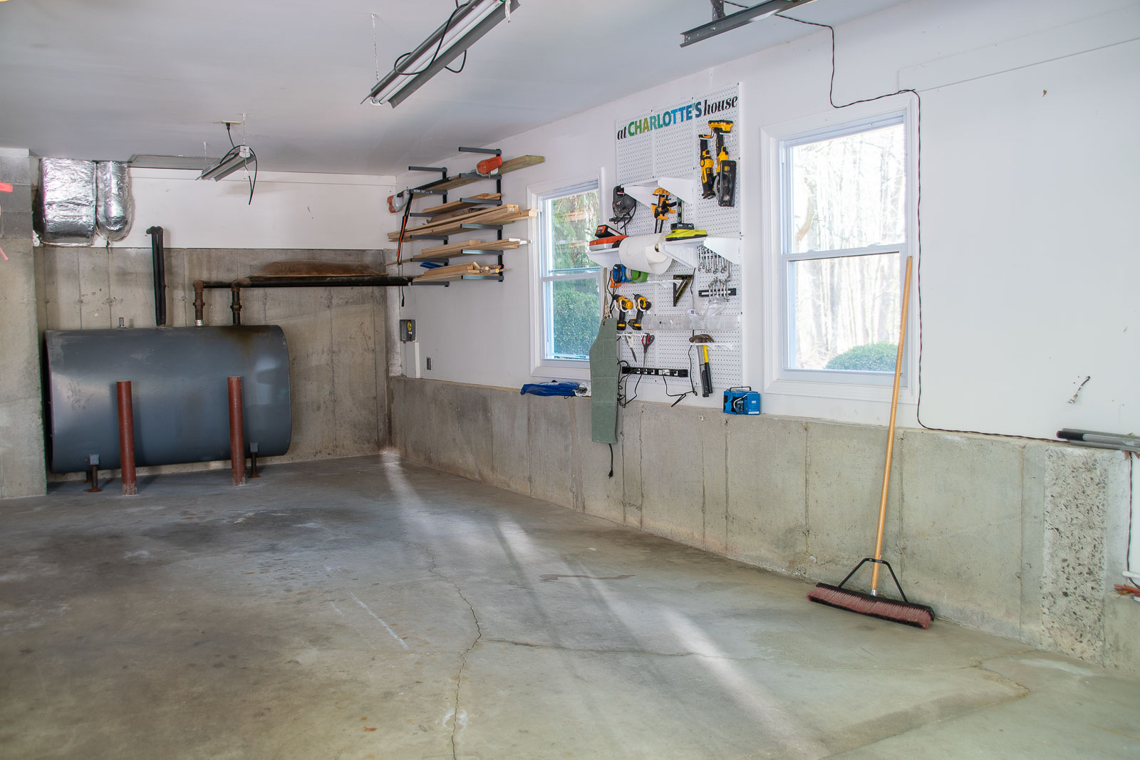 empty garage floor