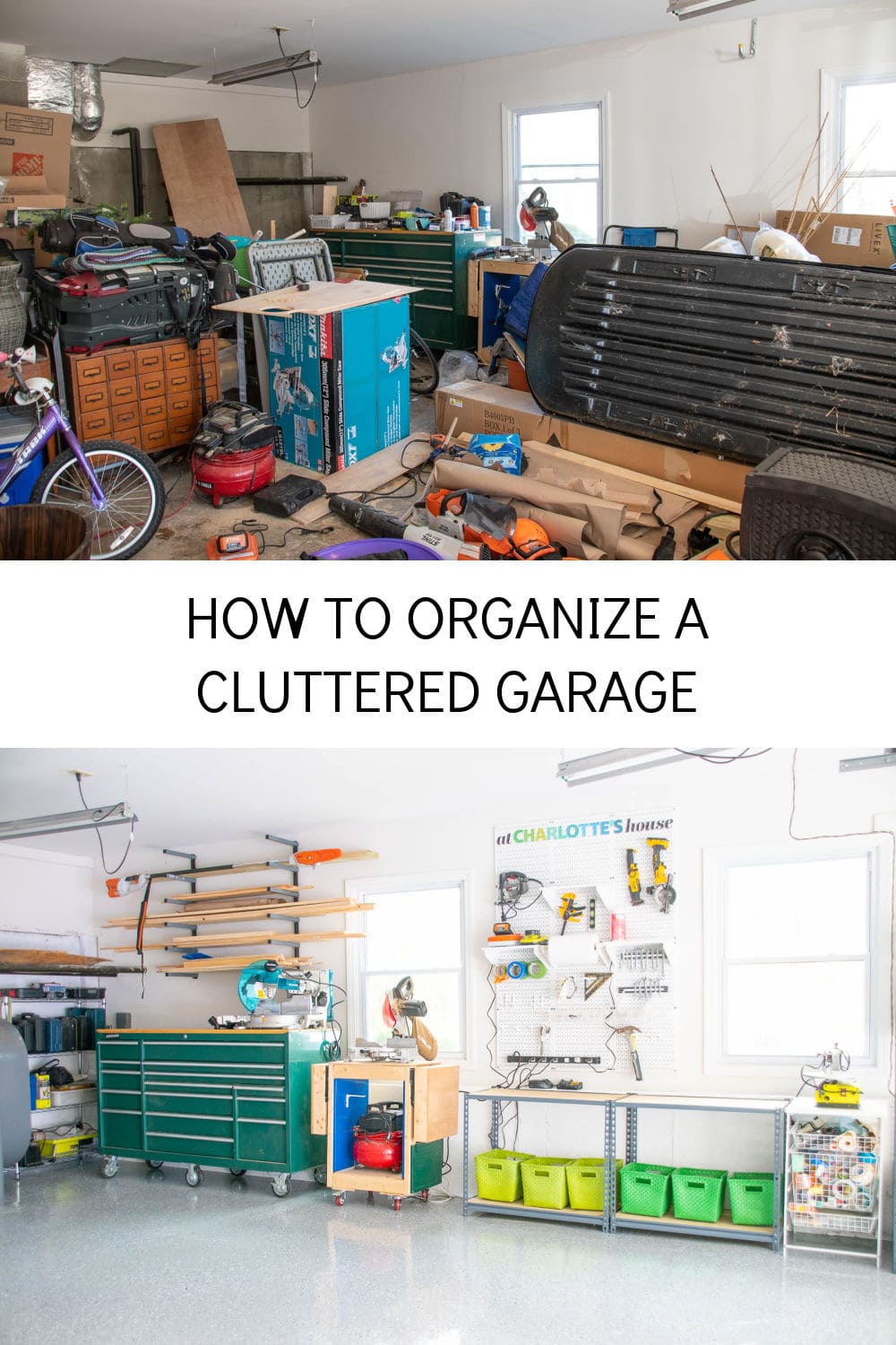HOW TO ORGANIZED A CLUTTERED GARAGE - At Charlotte's House