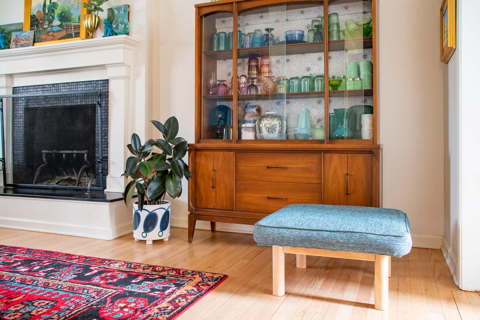 upholstered table turned ottoman