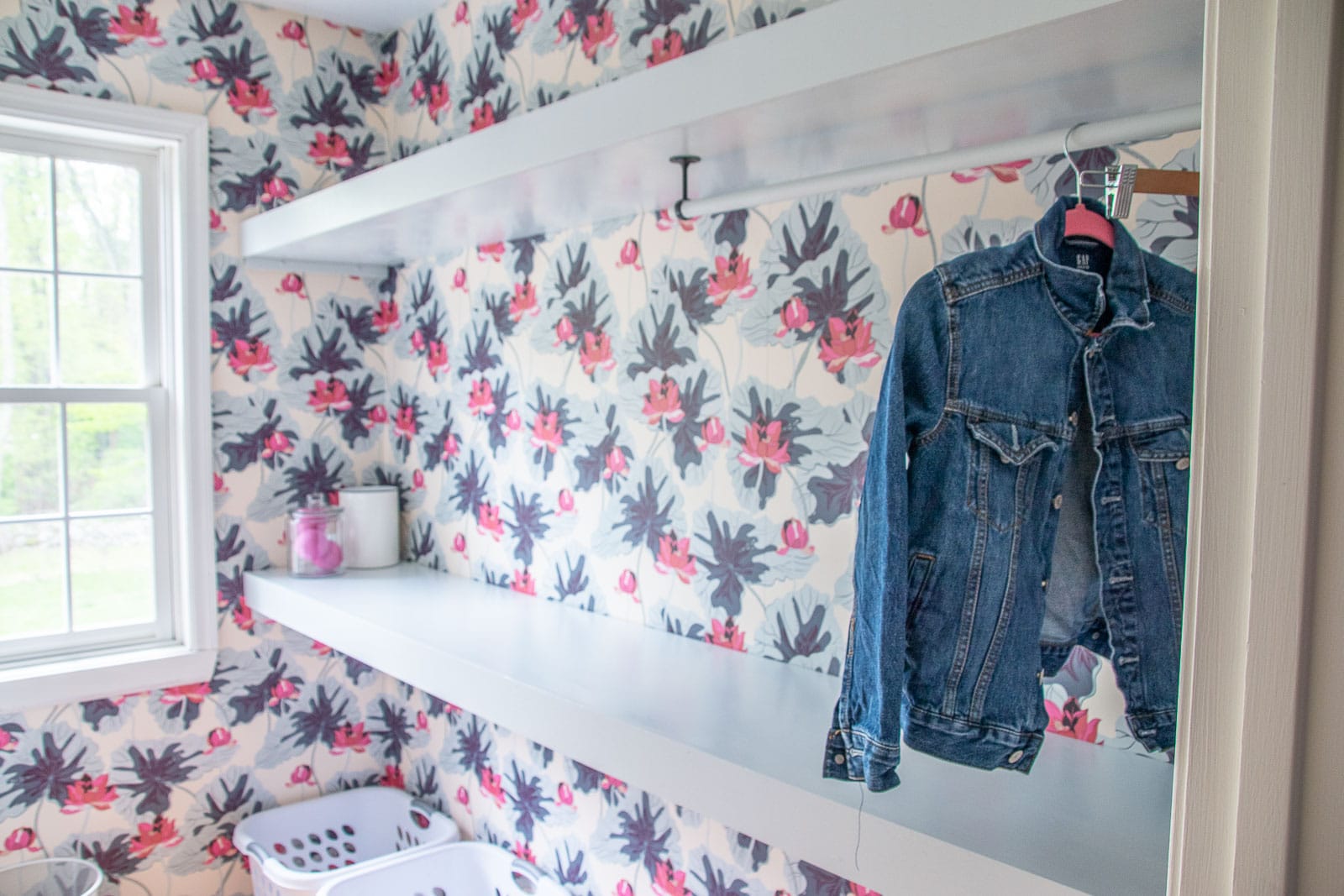 diy laundry room shelves