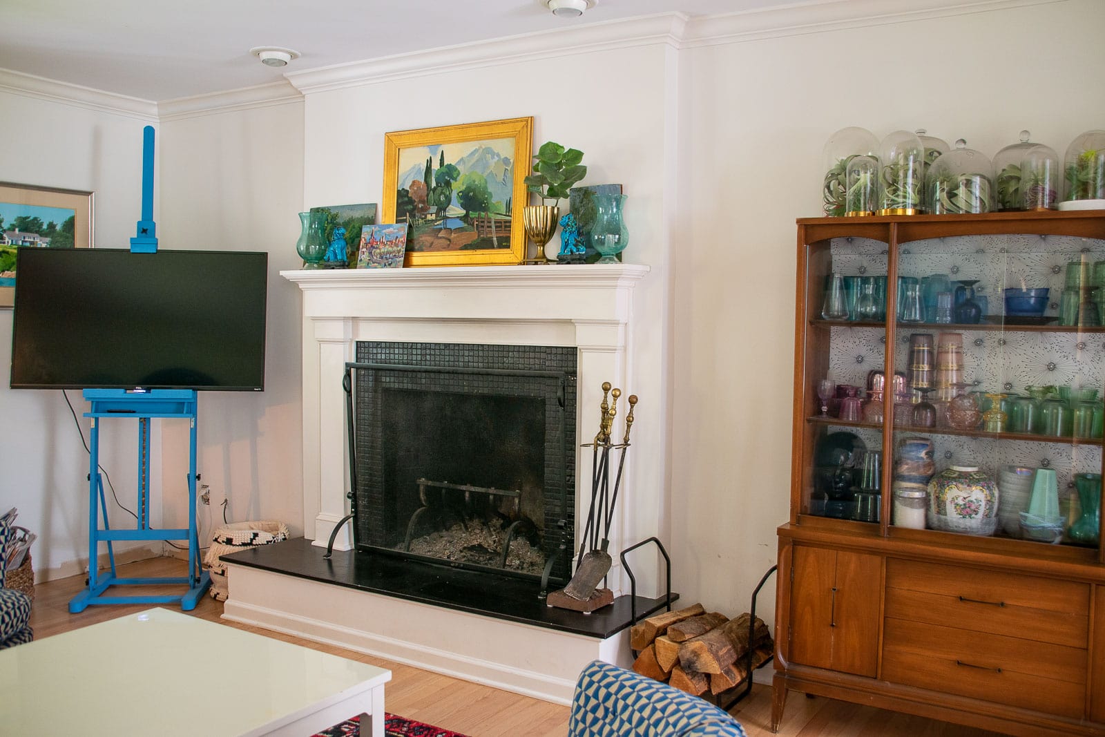 fireplace wall before