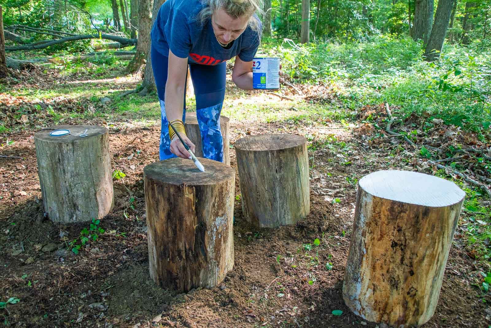 priming and painting stumps