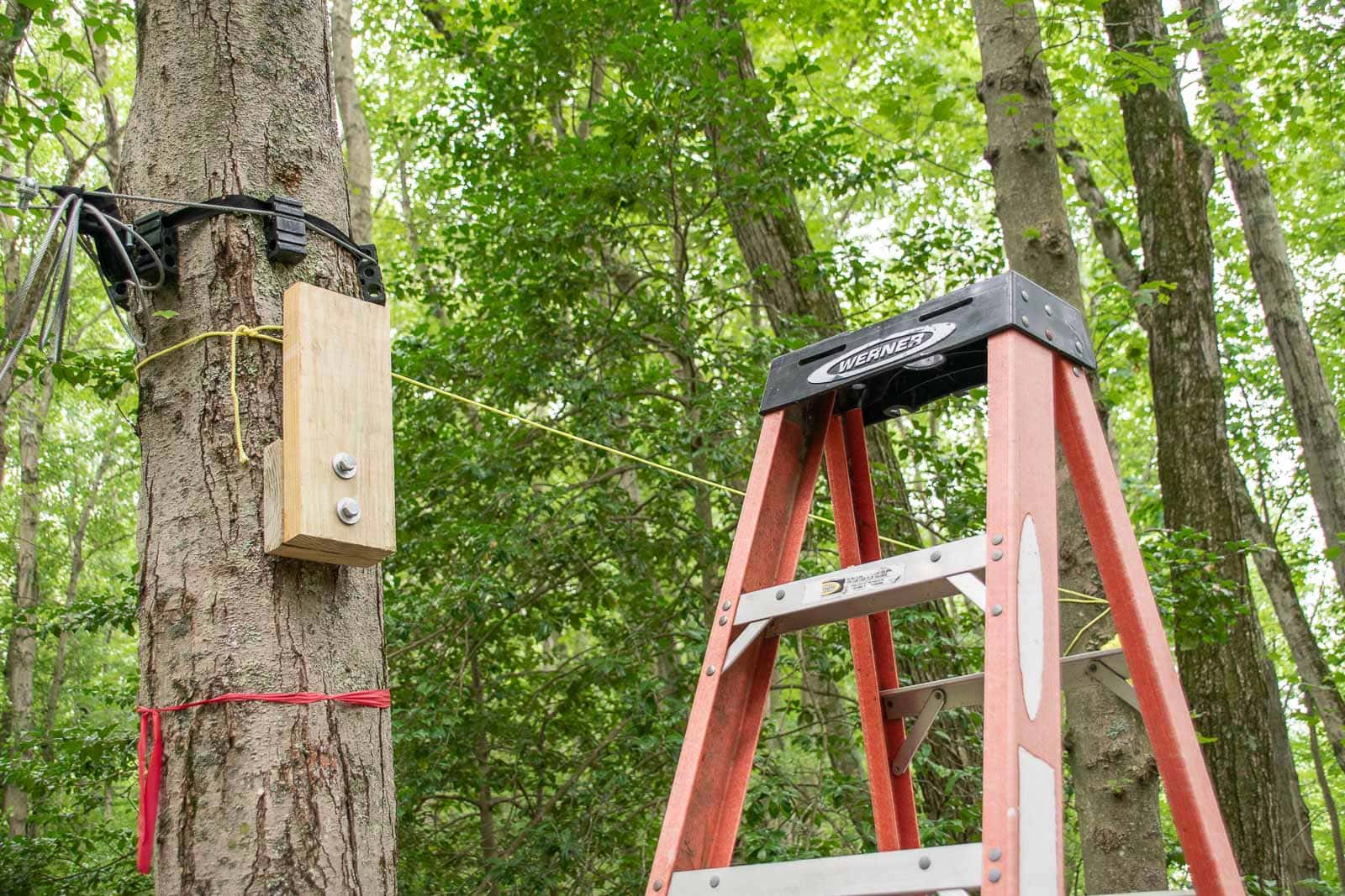 using rope to line up brackets