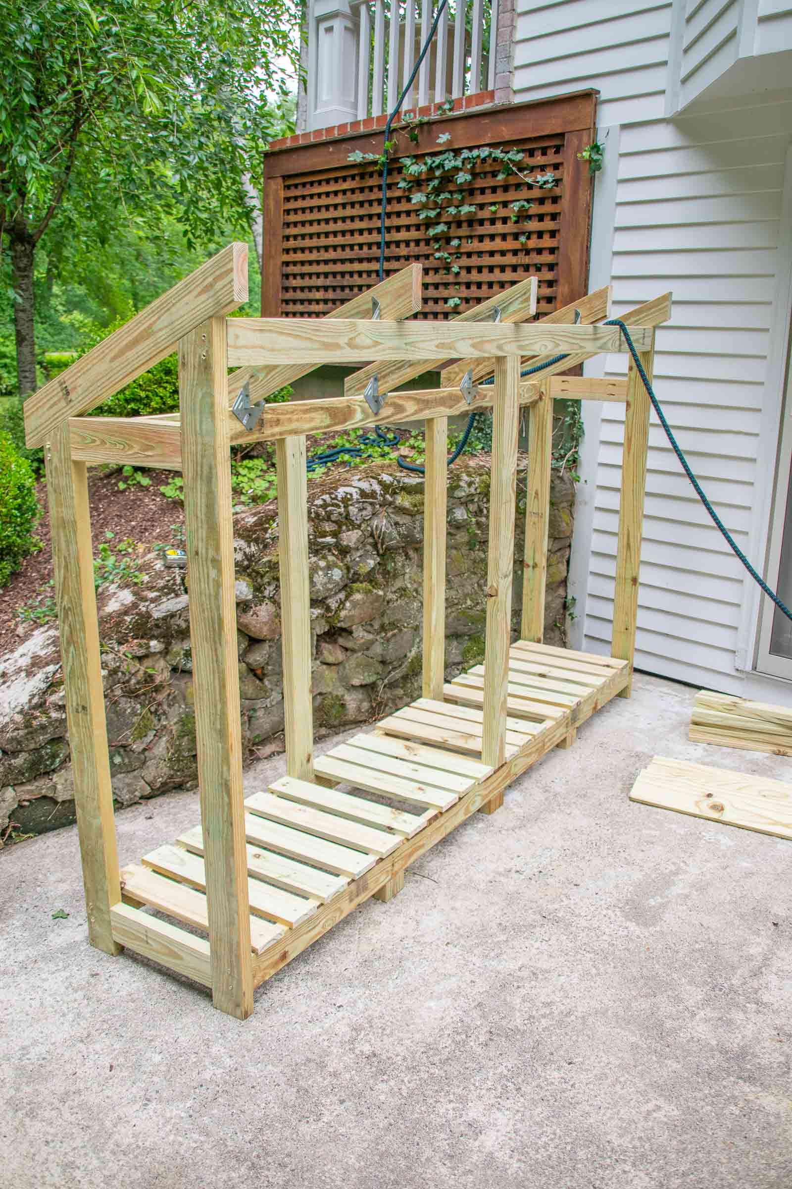 How to Build Your Own Firewood Shed At Charlotte s House