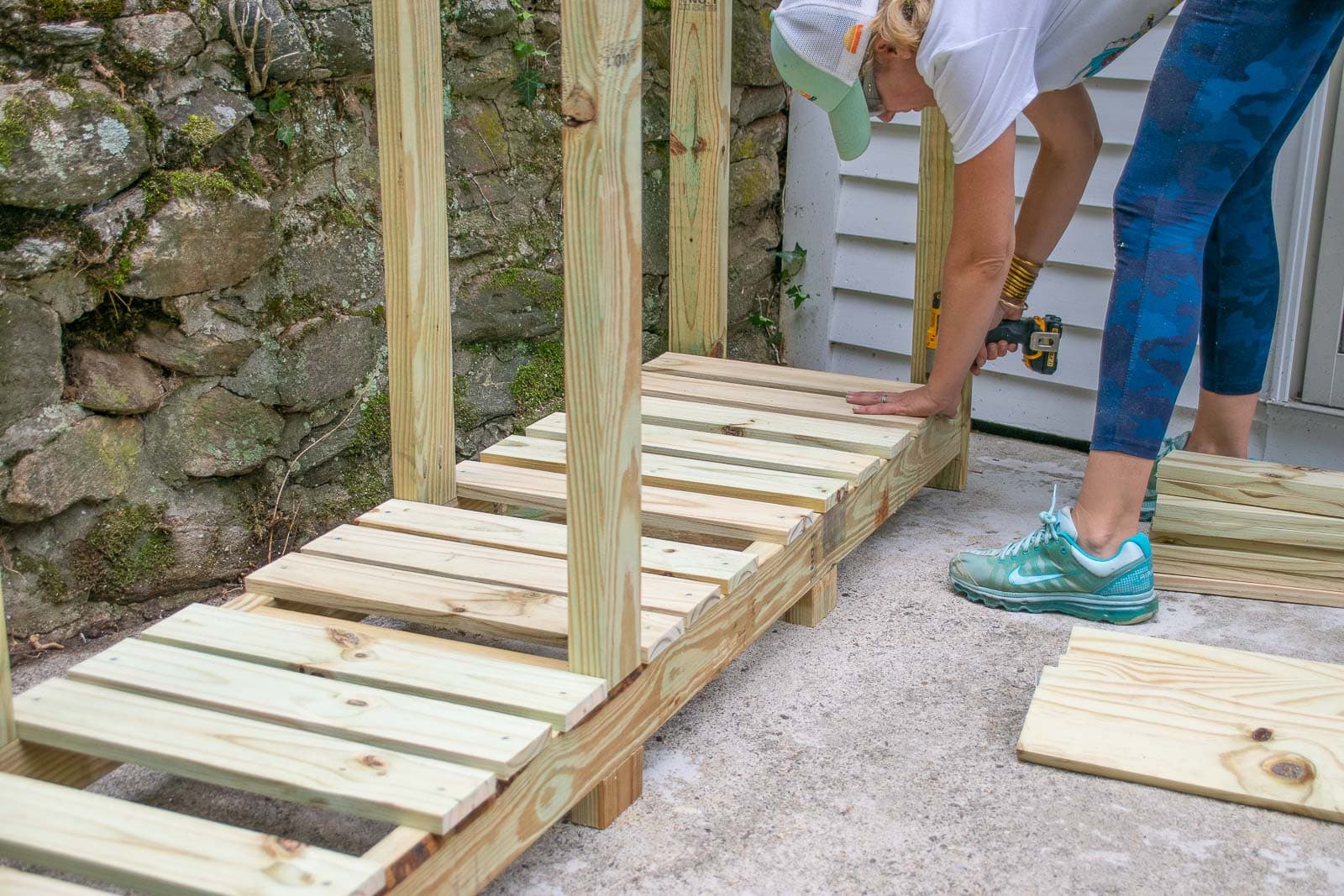 adding floor boards to shed