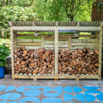 how to make a DIY firewood shed