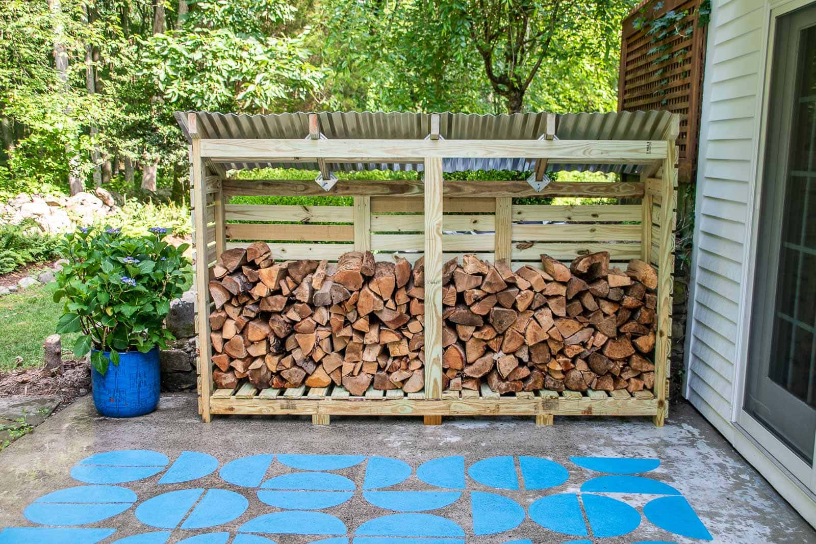 Firewood enclosure best sale