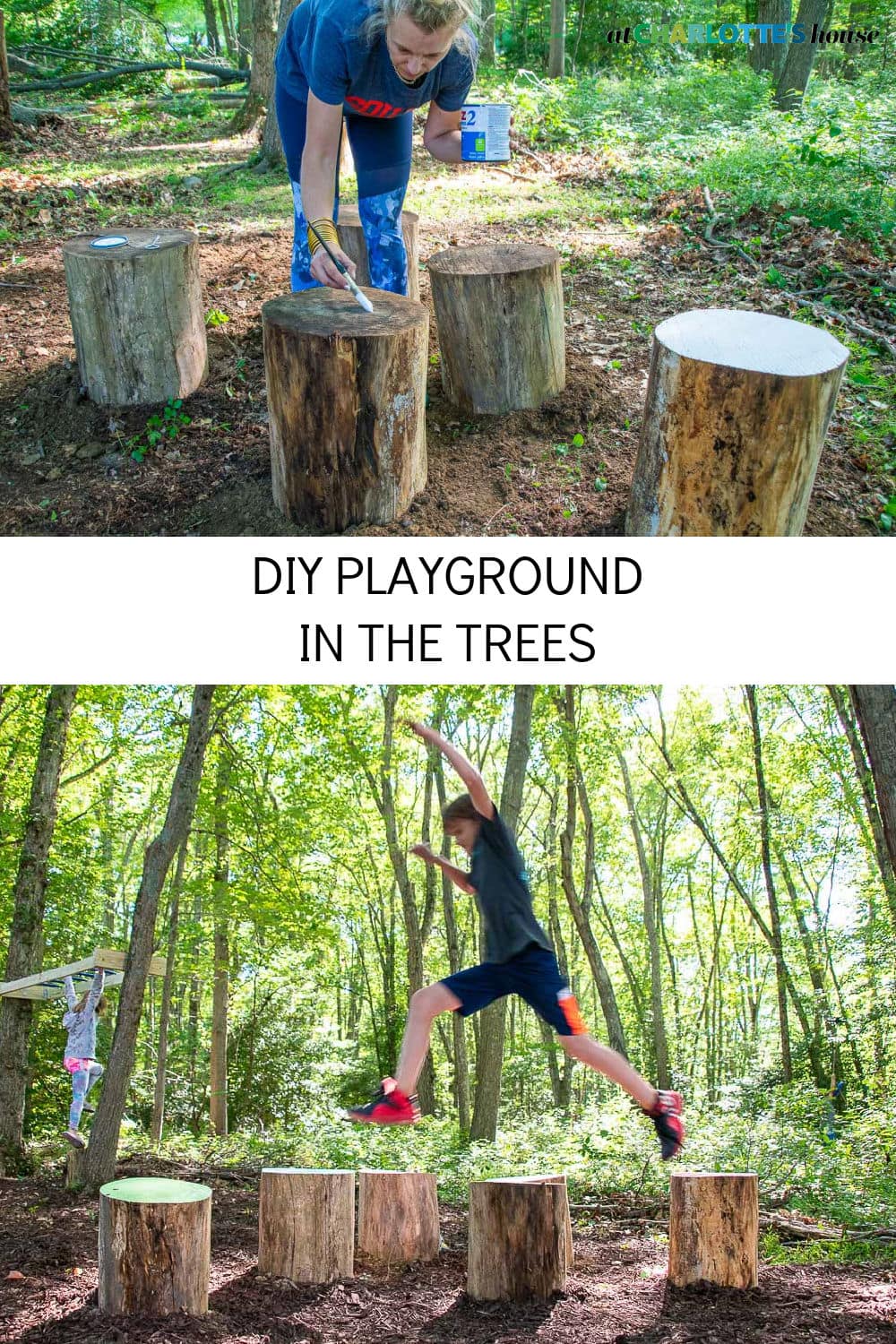 How To Build A Backyard Playground At Charlotte S House   DIY BACKYARD PLAYGROUND IN THE TREES 